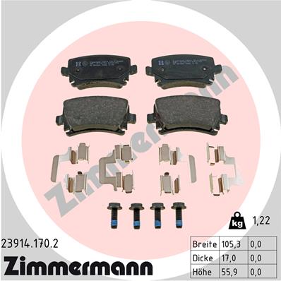 Placute frana ZIMMERMANN 23914.170.2