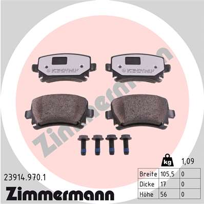 Placute frana ZIMMERMANN 23914.970.1