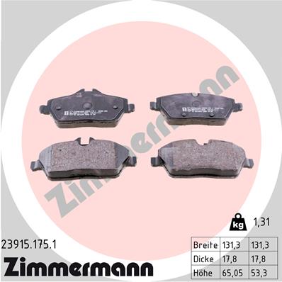 Placute frana ZIMMERMANN 23915.175.1