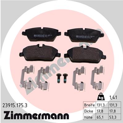 Placute frana ZIMMERMANN 23915.175.3