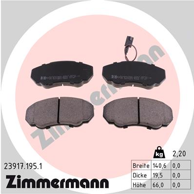 Placute frana ZIMMERMANN 23917.195.1