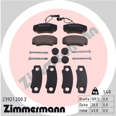 Placute frana ZIMMERMANN 23921.200.2