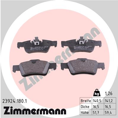 Placute frana ZIMMERMANN 23924.180.1