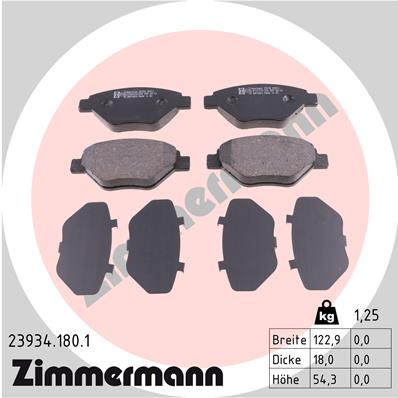 Placute frana ZIMMERMANN 23934.180.1
