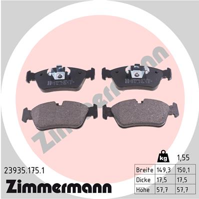Placute frana ZIMMERMANN 23935.175.1