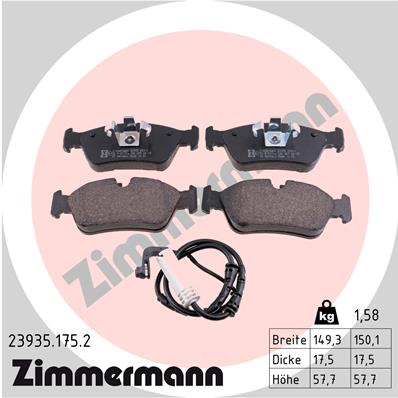 Placute frana ZIMMERMANN 23935.175.2