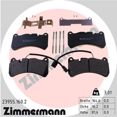 Placute frana ZIMMERMANN 23955.160.2