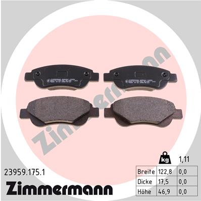 Placute frana ZIMMERMANN 23959.175.1