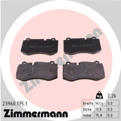 Placute frana ZIMMERMANN 23960.175.1