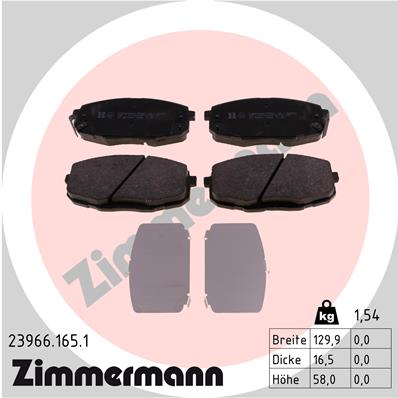 Placute frana ZIMMERMANN 23966.165.1