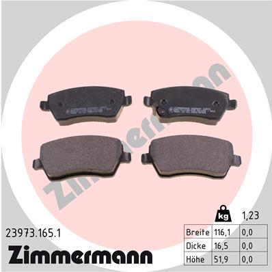 Placute frana ZIMMERMANN 23973.165.1