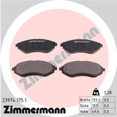 Placute frana ZIMMERMANN 23974.175.1