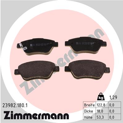 Placute frana ZIMMERMANN 23982.180.1
