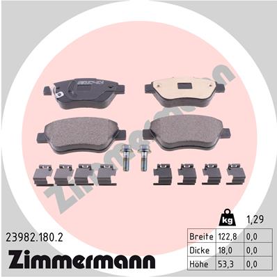 Placute frana ZIMMERMANN 23982.180.2