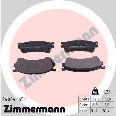 Placute frana ZIMMERMANN 24004.165.1