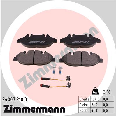 Placute frana ZIMMERMANN 24007.210.3