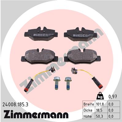 Placute frana ZIMMERMANN 24008.185.3