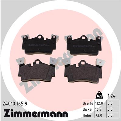 Placute frana ZIMMERMANN 24010.165.9