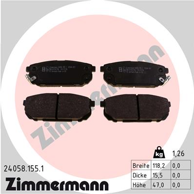 Placute frana ZIMMERMANN 24058.155.1