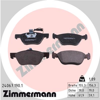 Placute frana ZIMMERMANN 24067.190.1
