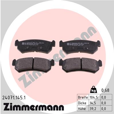 Placute frana ZIMMERMANN 24071.145.1