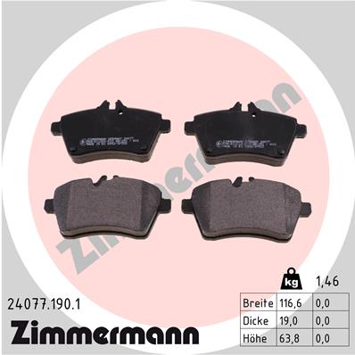 Placute frana ZIMMERMANN 24077.190.1