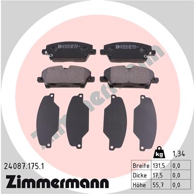 Placute frana ZIMMERMANN 24087.175.1