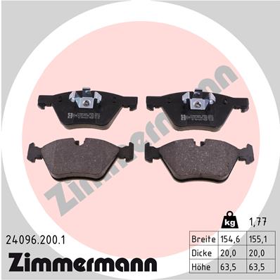 Placute frana ZIMMERMANN 24096.200.1