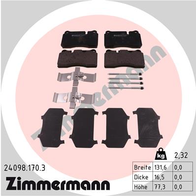 Placute frana ZIMMERMANN 24098.170.3