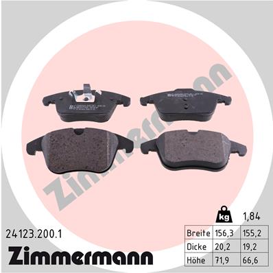 Placute frana ZIMMERMANN 24123.200.1