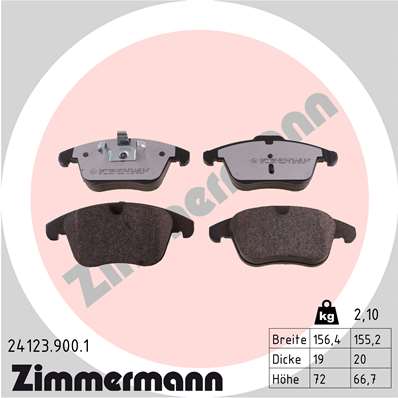 Placute frana ZIMMERMANN 24123.900.1