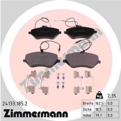 Placute frana ZIMMERMANN 24133.185.2