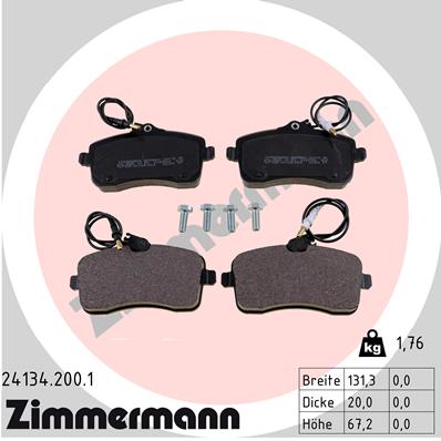 Placute frana ZIMMERMANN 24134.200.1