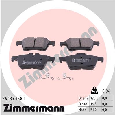 Placute frana ZIMMERMANN 24137.168.1