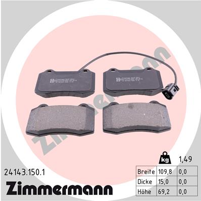Placute frana ZIMMERMANN 24143.150.1