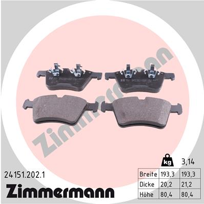 Placute frana ZIMMERMANN 24151.202.1