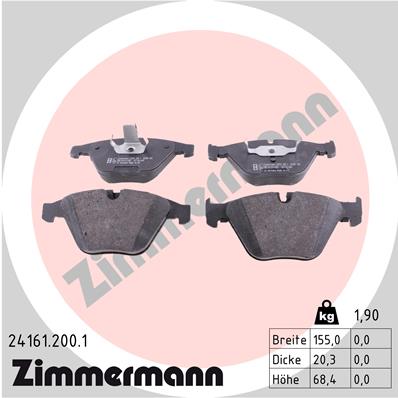 Placute frana ZIMMERMANN 24161.200.1