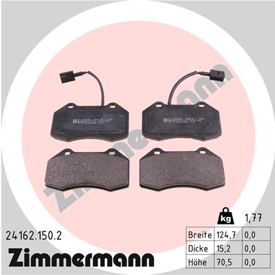 Placute frana ZIMMERMANN 24162.150.2