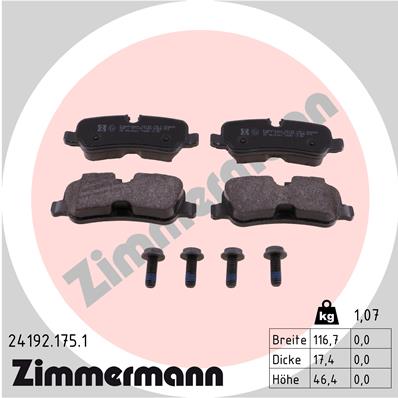 Placute frana ZIMMERMANN 24192.175.1