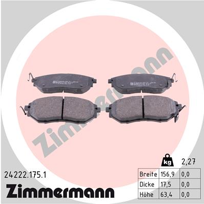Placute frana ZIMMERMANN 24222.175.1