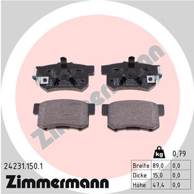 Placute frana ZIMMERMANN 24231.150.1