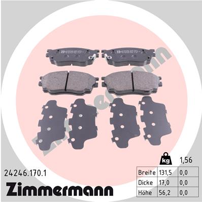 Placute frana ZIMMERMANN 24246.170.1