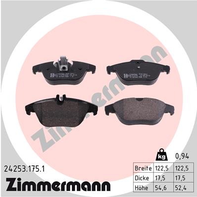 Placute frana ZIMMERMANN 24253.175.1