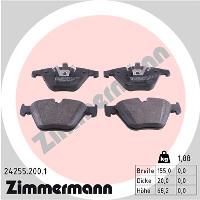 Placute frana ZIMMERMANN 24255.200.1