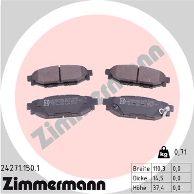 Placute frana ZIMMERMANN 24271.150.1
