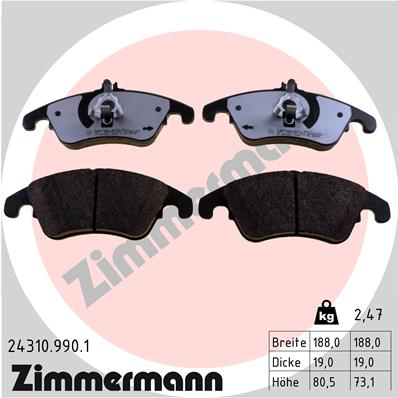 Placute frana ZIMMERMANN 24310.990.1