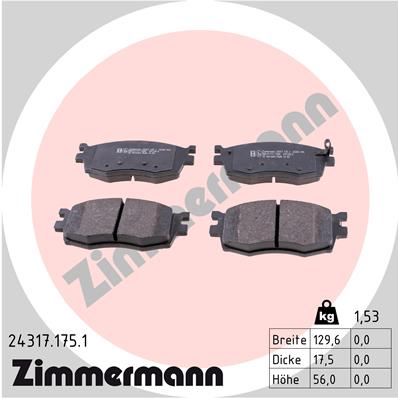 Placute frana ZIMMERMANN 24317.175.1