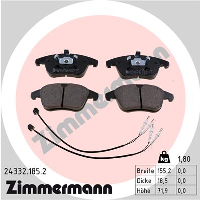 Placute frana ZIMMERMANN 24332.185.2