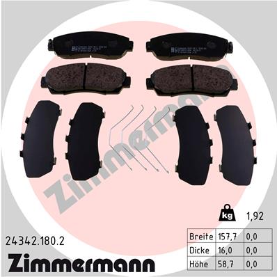Placute frana ZIMMERMANN 24342.180.2