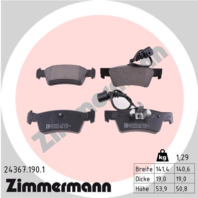 Placute frana ZIMMERMANN 24367.190.1